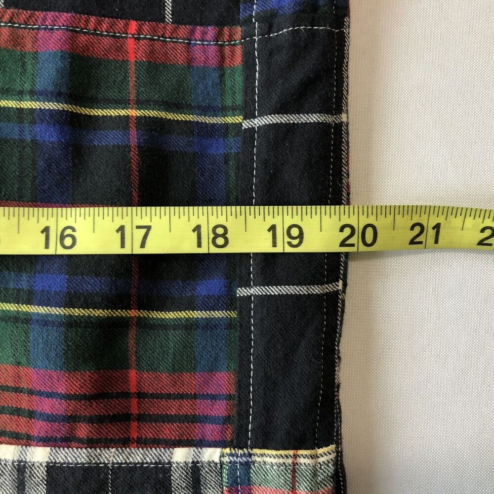 Topshop Shirt Women 4 Black Red Plaid 100% Cotton Button Up Shirt Long Sleeve - Picture 10 of 12